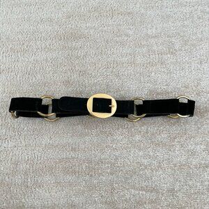 Vintage Omega Genuine Leather Suede Black Belt M